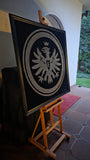 Eintracht Frankfurt exklusives Kristallbild aus 25.000 Kristallen (Handarbeit) – Funkelndes Statement-Design. Klare Kristalle
