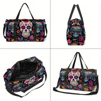 Sporttasche mit farbenfrohem Iordanov Skull-Design