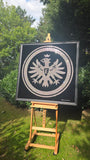 Eintracht Frankfurt exklusives Kristallbild aus 25.000 Kristallen (Handarbeit) – Funkelndes Statement-Design. Klare Kristalle
