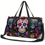 Sporttasche mit farbenfrohem Iordanov Skull-Design