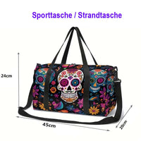 Sporttasche mit farbenfrohem Iordanov Skull-Design