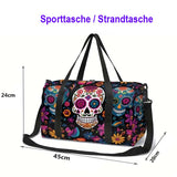 Sporttasche mit farbenfrohem Iordanov Skull-Design