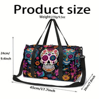 Sporttasche mit farbenfrohem Iordanov Skull-Design