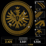 Eintracht Frankfurt exklusives Kristallbild aus 5.900 Kristallen (Handarbeit) – Funkelndes Statement-Design